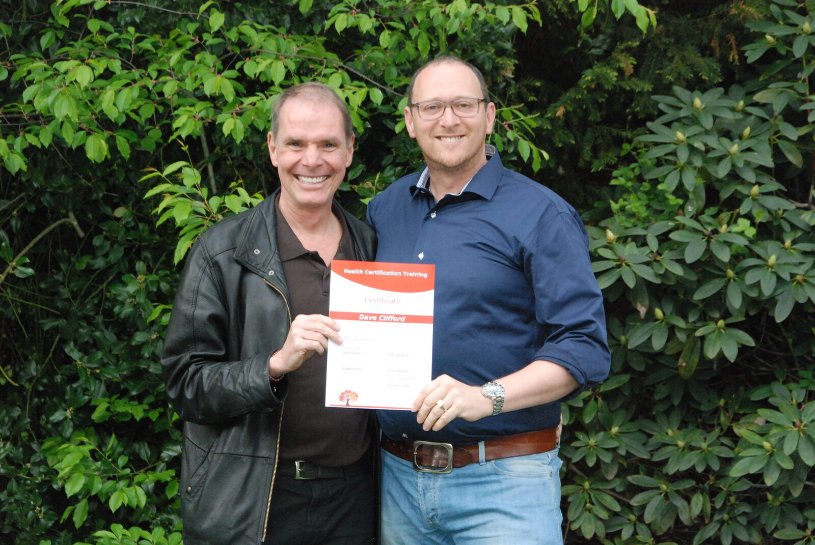 Dave Clifford met Robert Dilts, Health Certification Training, 2017